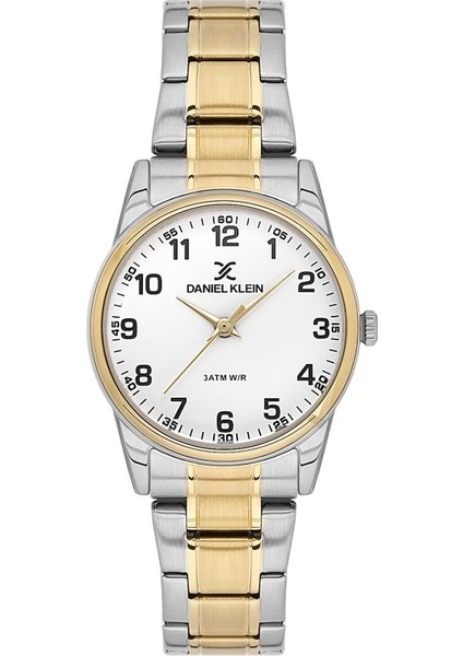 DK.1.13846-3 Rakamlı Suya Dayanıklı Metalik-Altın Renk Kadın Kol Saati