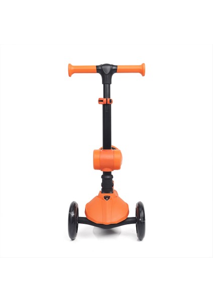 Lisanslı L5 2in1 Katlanabilir Oturaklı Işıklı 3 Tekerlekli Çocuk Scooter Turuncu indirimleri