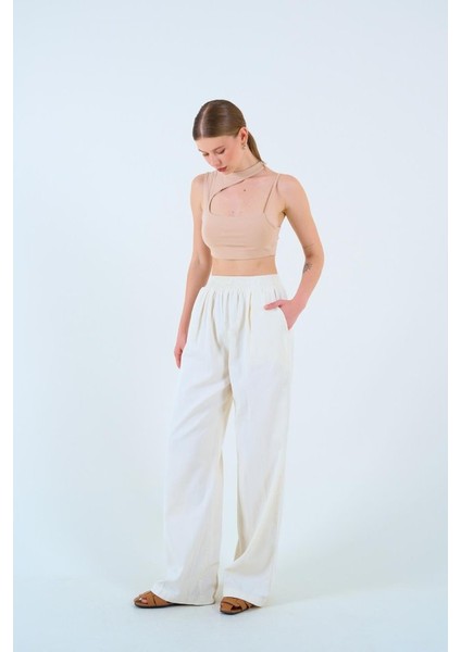 Beli Lastikli Palazo Pantolon - Taş fiyatları