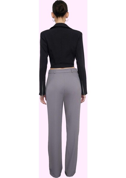 Kadın Yüksek Bel Boru Paça Pantolon; Dokuma Uzun Boy Casual Stil Yaz Aylarının Vazgeçilmezi modelleri