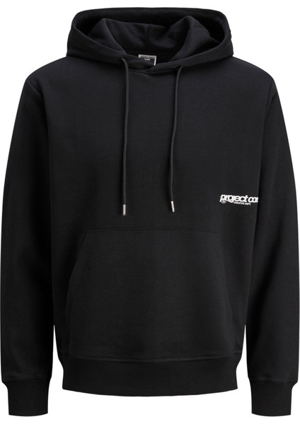 Erkek Minimal Logo Baskili Kapüsonlu Sweatshirt - Union