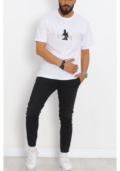 Gıronda Ön Arka Baskılı Erkek Tişört Beyaz - 20031.1567. modelleri