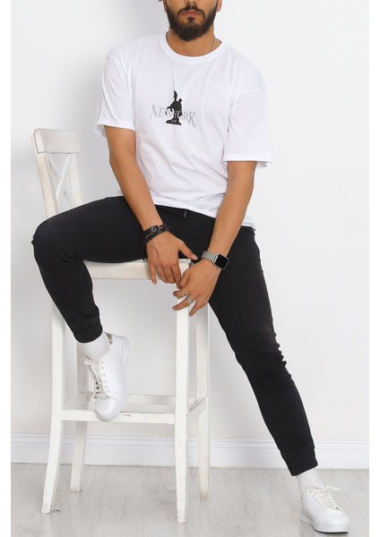 Gıronda Ön Arka Baskılı Erkek Tişört Beyaz - 20031.1567. indirimleri