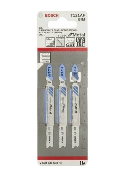 Bosch Dekupaj Testere Bıçağı Agzı T121AF 3pc