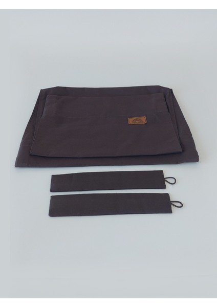 Kollu Kamp Sandalye Kılıf - Silinebilir - Kahverengi