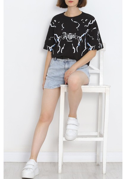 Baskılı Tişört Siyah - 20014.1567.