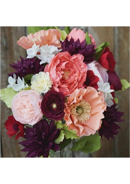 Italyan Krapon Kağıdı NO:355, Çiçek, El Işi Yapım Kağıdı, 90GR - 50X150CM, Inci Grisi - Pearl Grey fırsatları