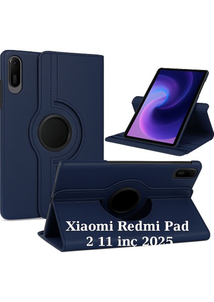 Xiaomi Redmi Pad 2 11INÇ 2025 Kılıf 360 Dönebilen Standlı Case