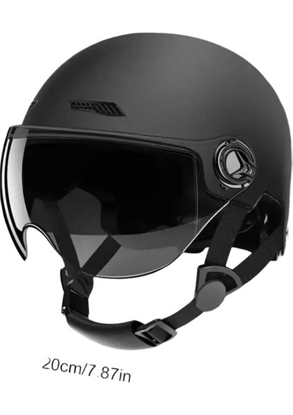 Erkekler Kadınlar Için Motosiklet Kaskı Klasik Retro Scooter Yarım Kask Ultralight Bisiklet Kaskı Mtb Bisiklet Bisiklet Motosiklet Kaskı Renk: Siyah (Yurt Dışından)