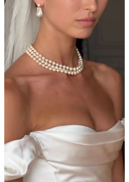 Inci Boncuk Şık Kolye Kaliteli Tasarım