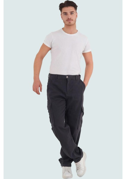 Erkek Pamuklu Rahat Kargo Pantolon Straight Kalıp Boru Paça Günlük ve Iş Hayatı Hafta Sonu modelleri