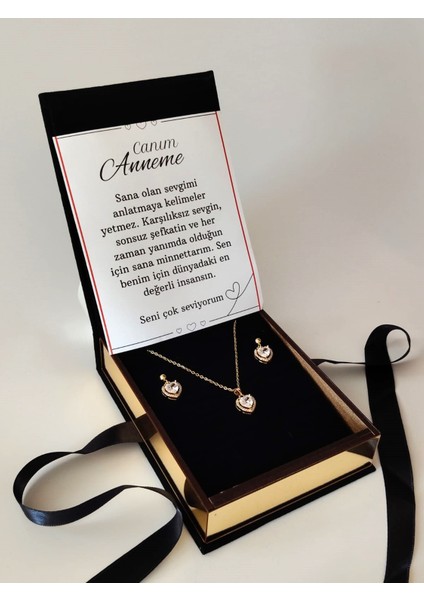 Zarafet Kolye "Canım Anneme" 925 Ayar Gold Tasarım