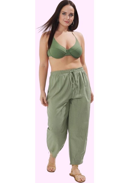 Kadın Pamuk Şalvar Pantolon Rahat Kesim Yüksek Bel Yazlık Plaj Günlük Kullanım Özel Günler fiyatları