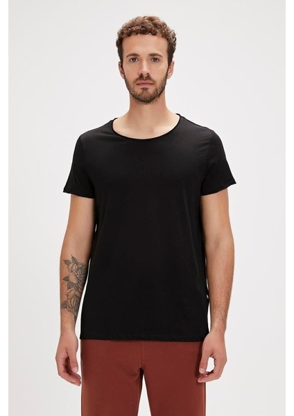 O-Neck T-Shırt Siyah Erkek T-Shirt 18.01.07.011-C01 fiyatları