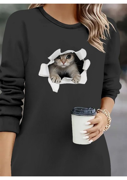 Kadın Uzun Kollu Bisiklet Yaka Kısa Viskon Iki Iplik Elbise fiyatları