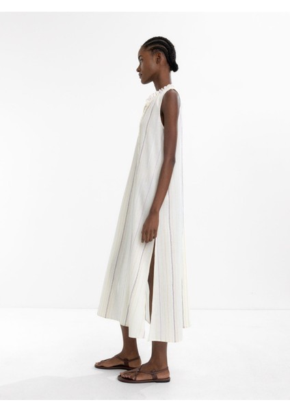 Renkli Üst Dikişli Uzun Elbise fiyatları