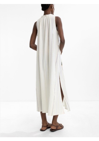 Renkli Üst Dikişli Uzun Elbise modelleri