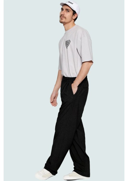 Erkek Dokuma Poliviskon Pantolon Nefes Alabilir Wide Leg Regular Boy Yaz Aylarının Vazgeçilmezi modelleri