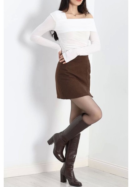 Tek Omuz Sandy Bluz Beyaz - 20851.1892. fiyatları