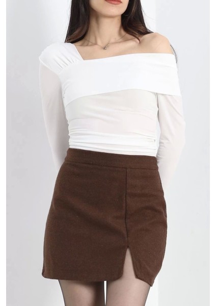 Tek Omuz Sandy Bluz Beyaz - 20851.1892. modelleri