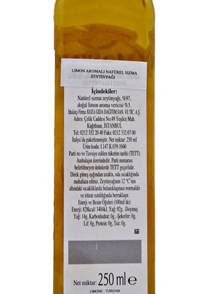 Limonlu Zeytinyağı 250 ml modelleri