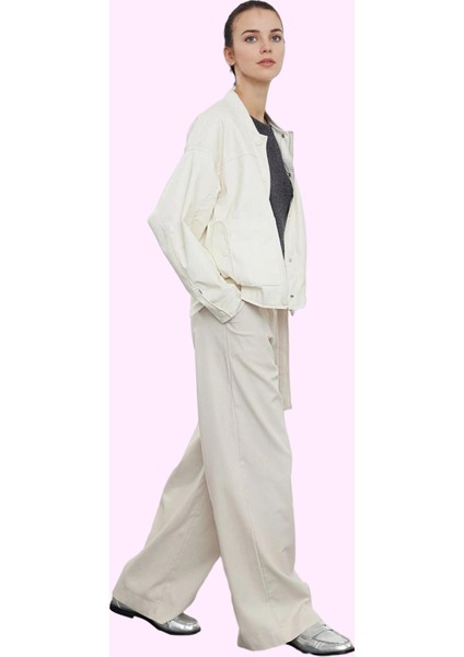 Kadın Palazzo Pantolon Geniş Paça Pamuk Yazlık Dokuma Günlük Kullanım Yaz Aylarının Vazgeçilmezi