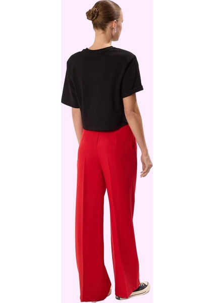 Kadın Boru Paça Pantolon Polyester Elastan Günlük ve Iş Kullanımı Yaz Aylarının Vazgeçilmezi modelleri