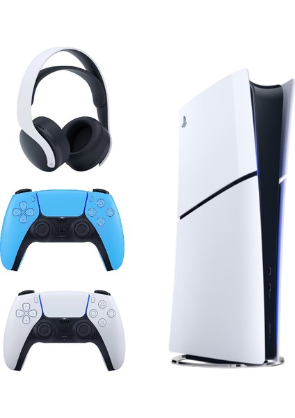 Playstation 5 Slim Ithalatçı + 2. Mavi Dualsense + Pulse 3D Kablosuz Kulaklık