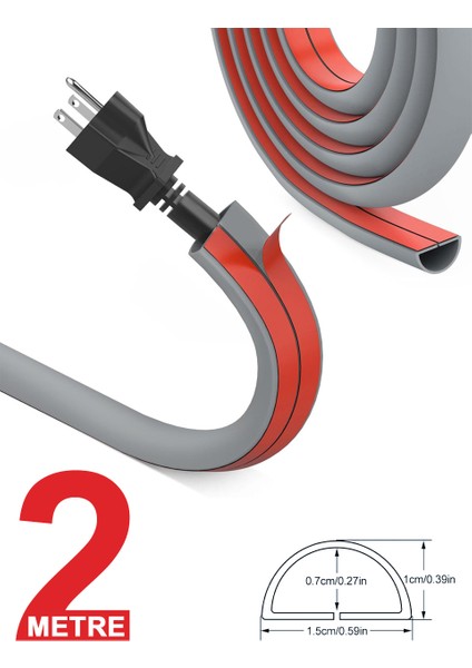 Esnek Kablo Kanalı Gri / GT-KK10