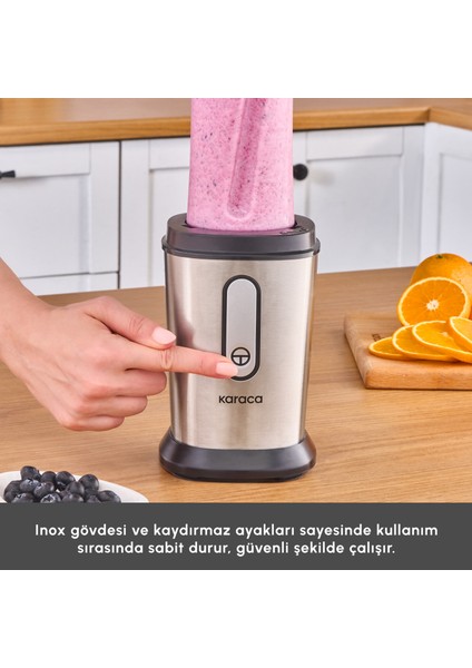 Smooth And Crush Personal Kişisel Smoothie Blender Inox
