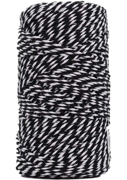 Marifetlerim - Siyah Beyaz Paketleme Ipi 10 Metre