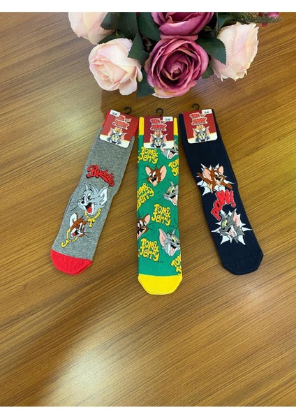 Tom Jerry Soket Çorap 19018 Tekli