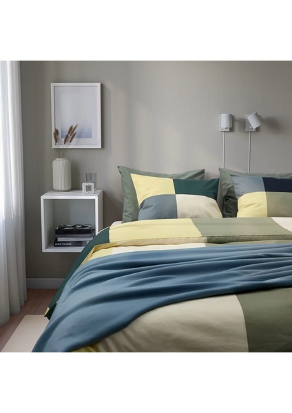 Brunkrıssla Tek Kişilik Nevresim Seti 150 x 200 cm Çıtçıtlı Yeşil fırsatları