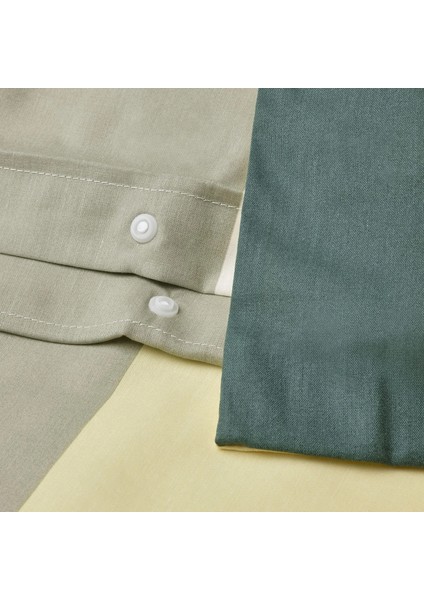 Brunkrıssla Tek Kişilik Nevresim Seti 150 x 200 cm Çıtçıtlı Yeşil indirimleri