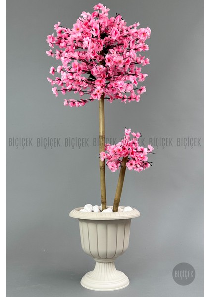 Yapay Ağaç Doğal Bambu Gövdeli Japon Ağacı Pembe Bahar Dalı Ağacı 125CM modelleri