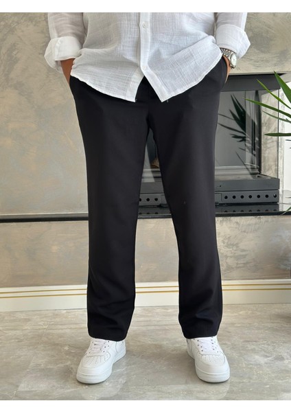 Erkek Regular Fit Premium Chino Pantolon Siyah ECA013