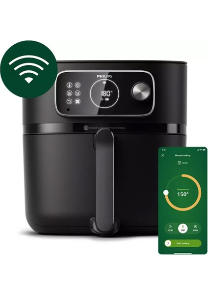 Airfryer HD9875/90 7000 Serisi Combi Xxl Connected 8.3 Lt Yağsız Fritöz