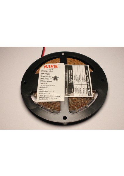 12V Smd 3528 Çip Iç Mekan Metrede 60 LED 4.8W Beyaz Şerit LED fırsatları