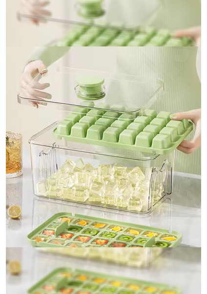 Hazneli, Basmalı ve Kapaklı 2'li Buz Kalıbı - Yeni Nesil Buz Kalıbı - 10X20CM - Geniş Hazneli fiyatları