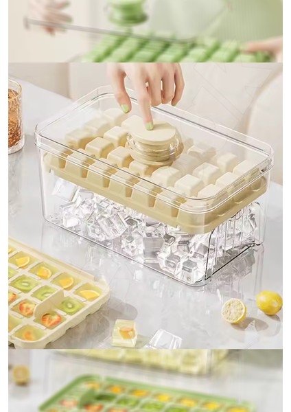 Hazneli, Basmalı ve Kapaklı 2'li Buz Kalıbı - Yeni Nesil Buz Kalıbı - 10X20CM - Geniş Hazneli fırsatları