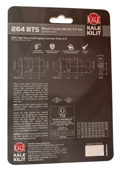 Kale 264 Bts Bilyalı Tuzaklı Antrasit Silindir 2 Li Set fiyatları