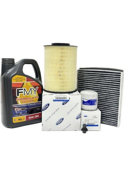 Ford Focus 3 1.6 Benzinli Filtre Bakım Seti 2011-2018 Hava+Yağ+Karbonlu Polen Filtresi+Motor Yağı