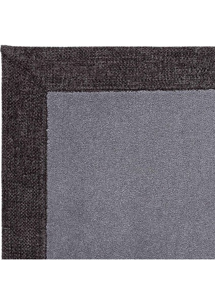 Bounty Bordürlü Düz Renk Kalın Gri Halı Parlak Görünümlü Sık Dokuma Ev Oda Oturma Odası Salon Halısı fırsatları