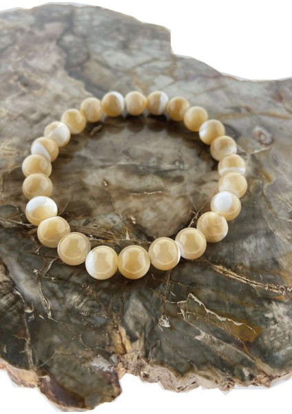 Doğaltaş Sedef Bileklik, Şık ve Zarif Takı, Beyaz Renkli, El Yapımı, Kaliteli Koleksiyon fiyatları