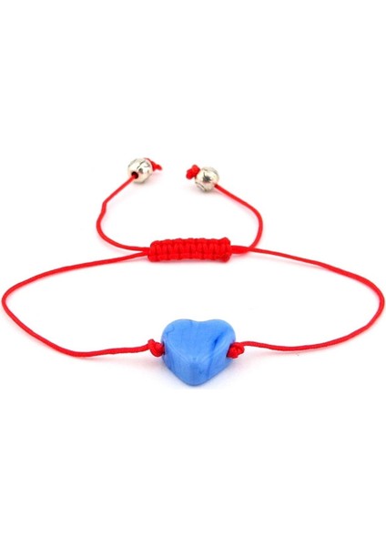 Mavi Kalp Makrome Kadın Bileklik, Şık ve Renkli Takı Alternatifi