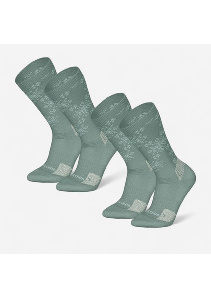 Quechua Outdoor Orta Boy Termal Çorap - Yeşil - SH500 Mid