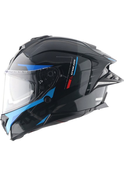 Brutale Kryptıc Full Face Parlak Siyah Mavi