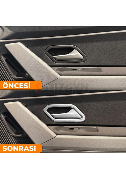 Renault Duster Krom Havalandırma ve Iç Kapı Kolu Çerçevesi 7 Prç. 2024 Üzeri (Parlak Krom) A+ Kalite