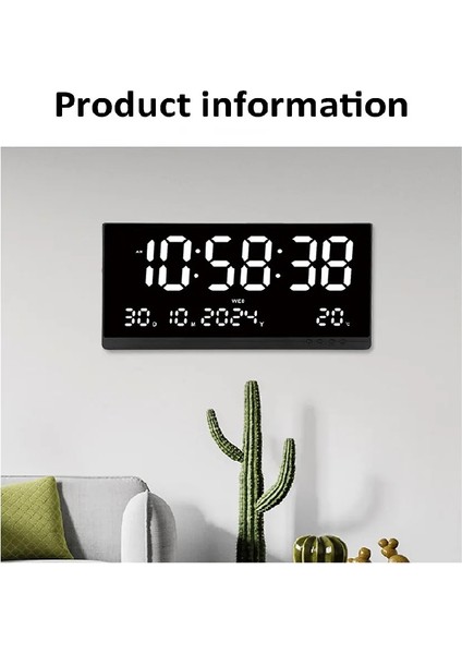 21 Inç Büyük Dijital Duvar Saati USB ile Çalışan Zaman Takvimi 12/24 Saat Zaman/gün/ay/yıl/sıcaklık Göstergesi Elektronik LED Çalar Saat fiyatları