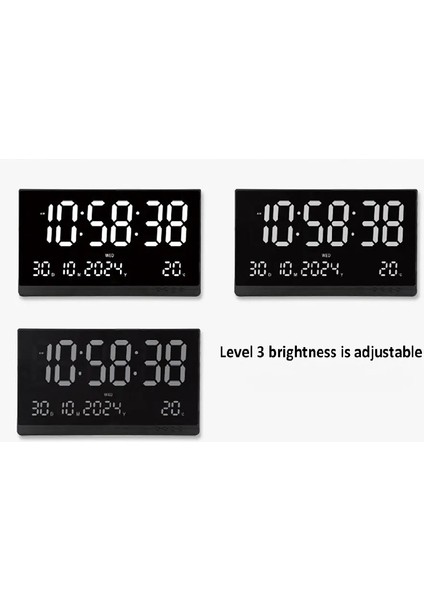 21 Inç Büyük Dijital Duvar Saati USB ile Çalışan Zaman Takvimi 12/24 Saat Zaman/gün/ay/yıl/sıcaklık Göstergesi Elektronik LED Çalar Saat modelleri